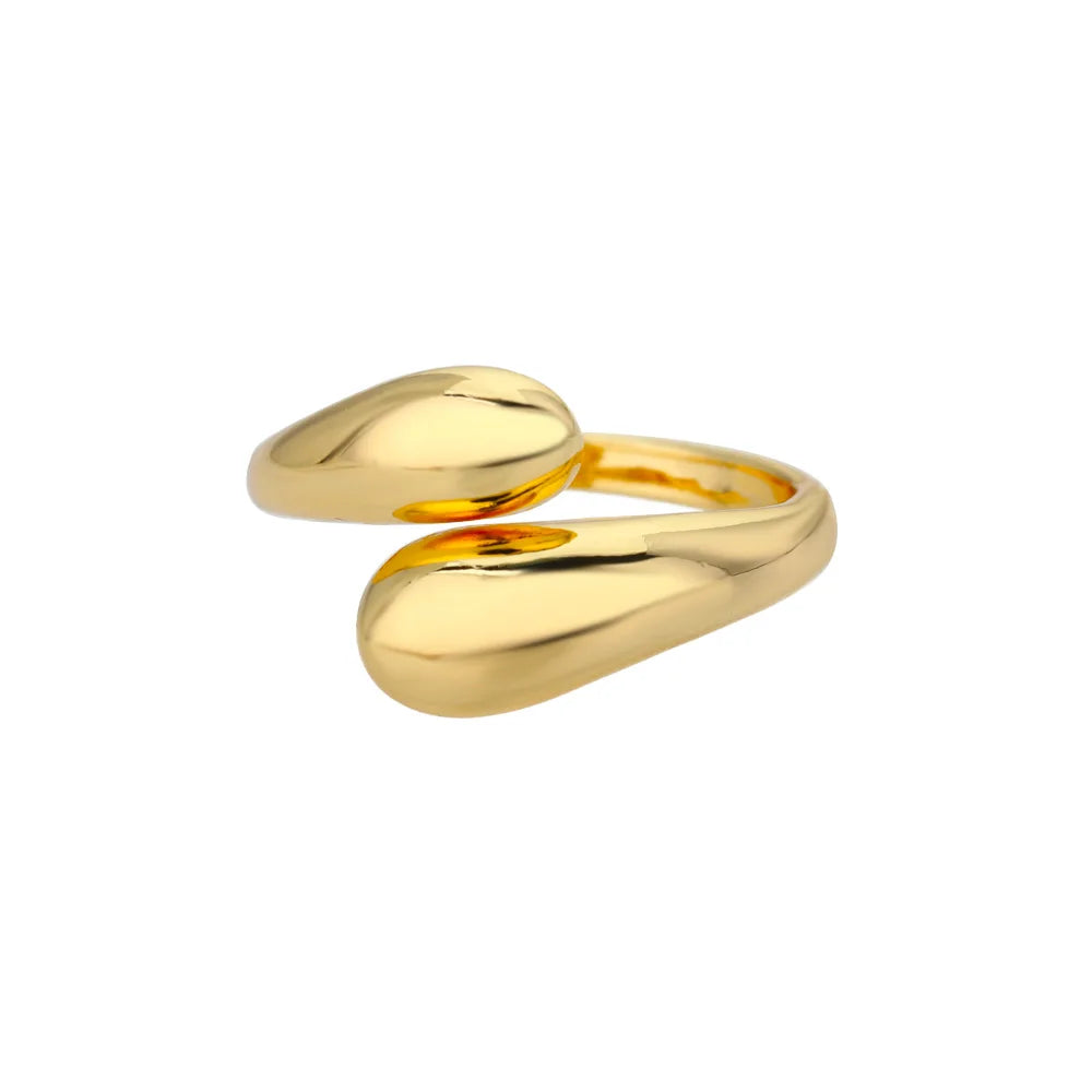 Gold 316L Stainless Steel Rings for Women Luxury Wedding Couple Jewelry Classic Design
