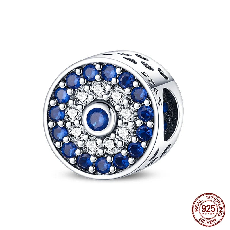 925 Silver Devil's Eye Charms Beads for Women DIY Jewelry Making