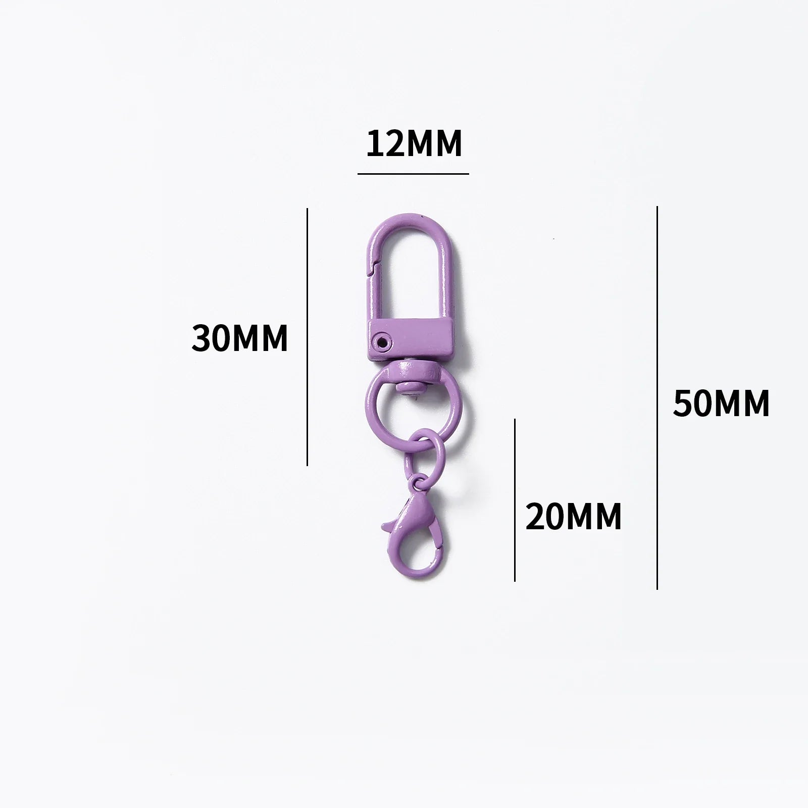 Colorful Carabiner Clasp Key Chain Rotating Keyrings for DIY Key Chain Bags and Pendants Accessories 10 50 100 Pcs Set