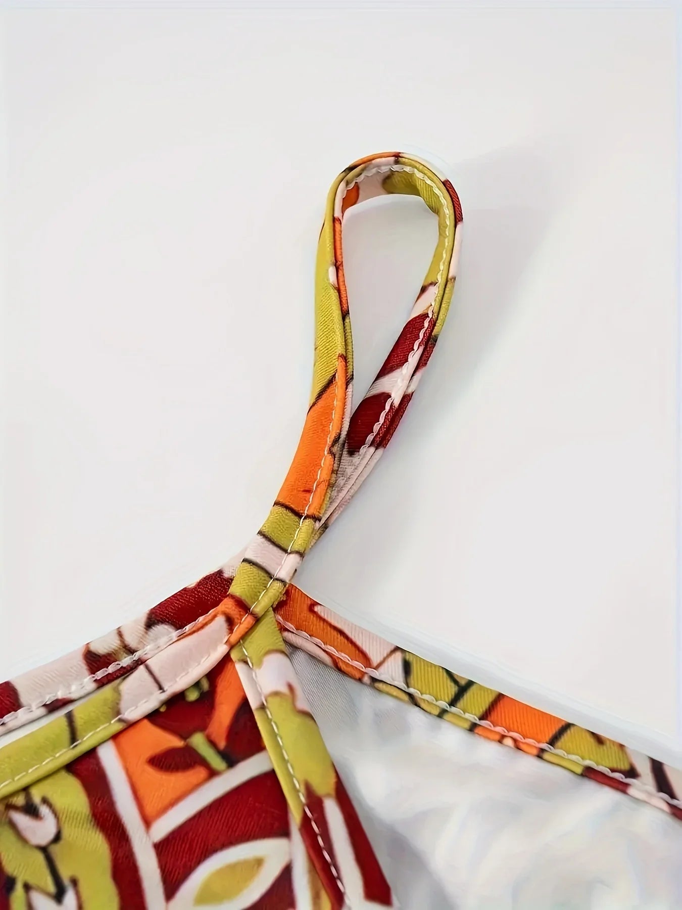 Boho Floral Print Dress With Suspender Straps V Neck