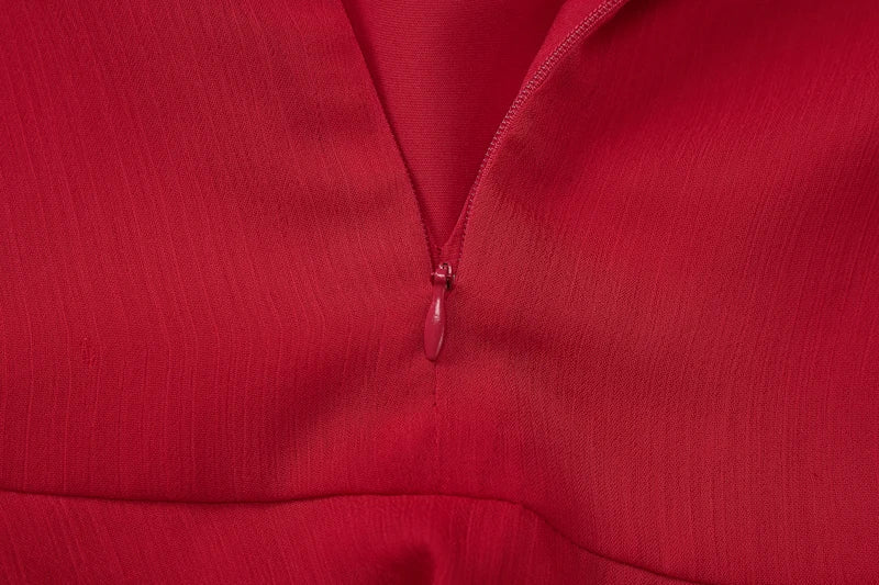 Sexy Tassels Patchwork Chiffon Mini Dress Sleeveless Zipper