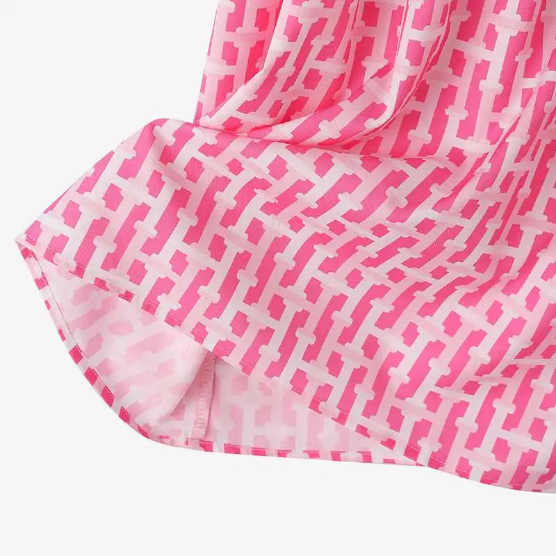 Boho Printed Sundress Knee Length Short Sleeve Dress