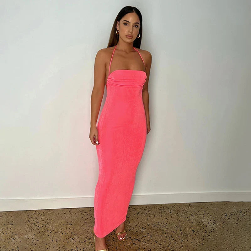 Sexy Strapless Dress Hang Neck Summer Fashion Style