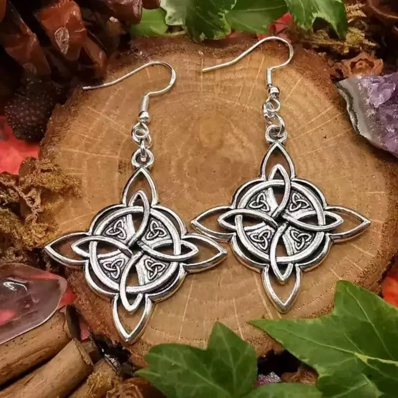 Vintage Celtic Knot Earrings for Men and Women - Magic Pagan Wicca Symbol Jewelry Gifts