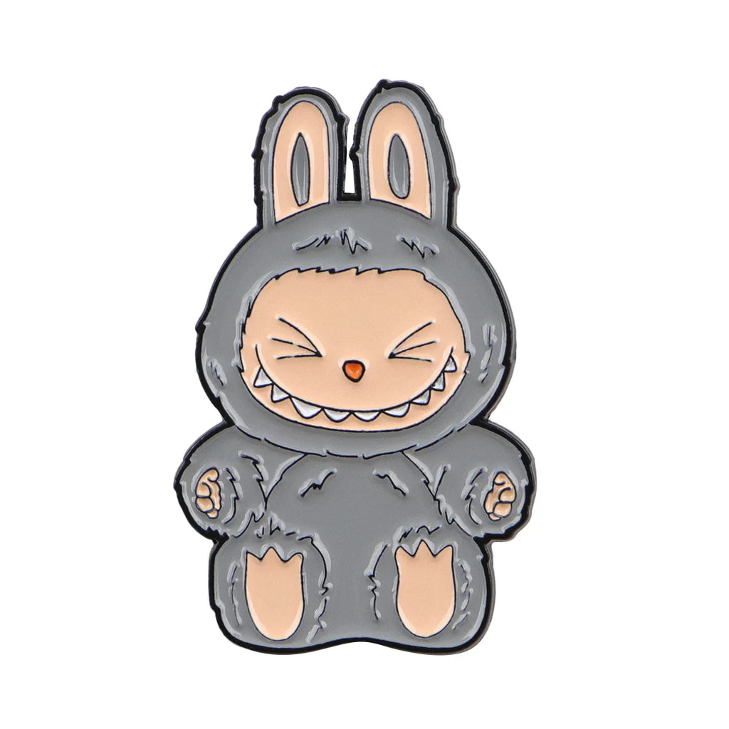 Cute Monster Enamel Pins for Cartoon Anime Lovers - Genie Pin Badge for Backpacks, Lapel Brooch, and Fashion Accessories