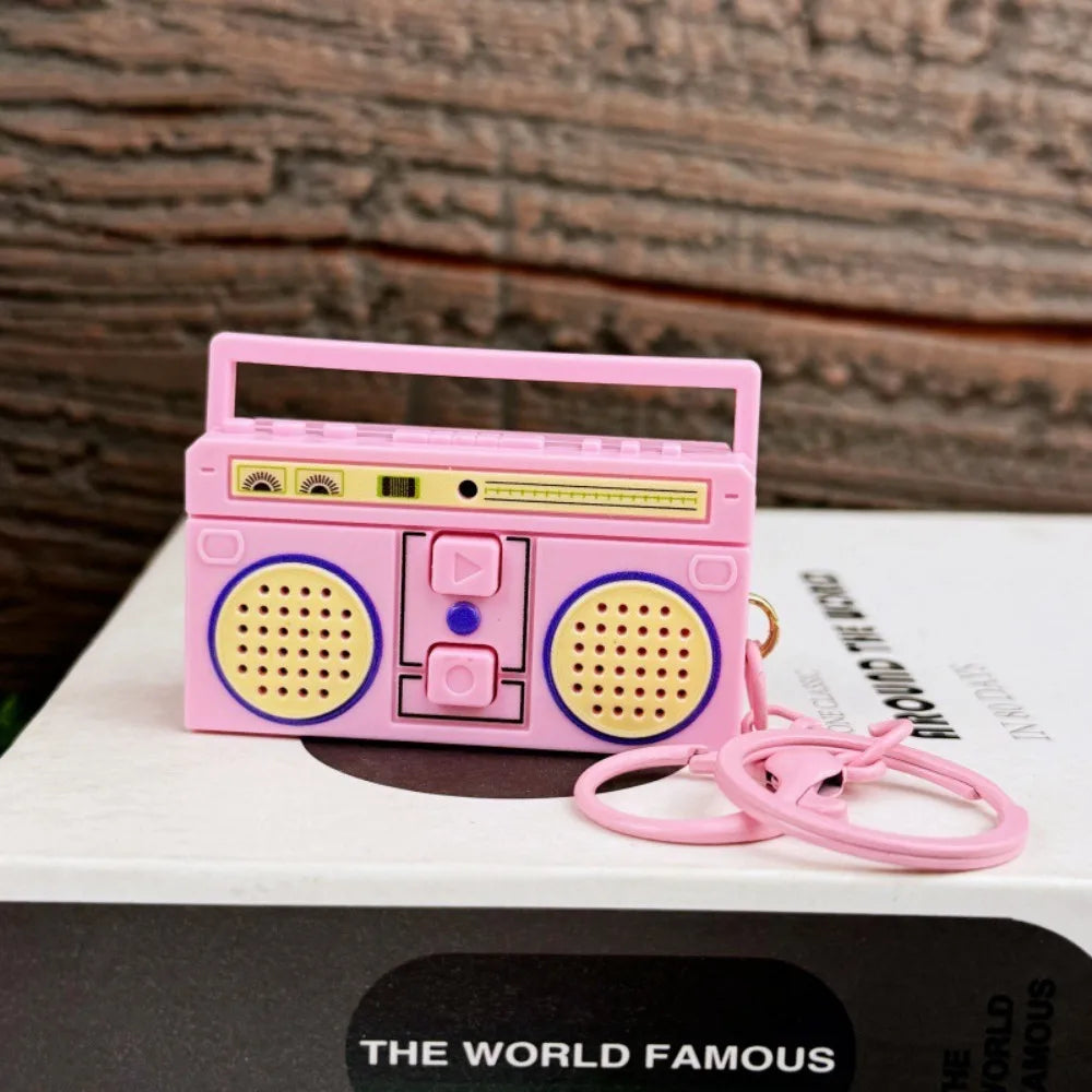 Creative Mini Radio Recorder Keychain Music Toy Gift for Kids