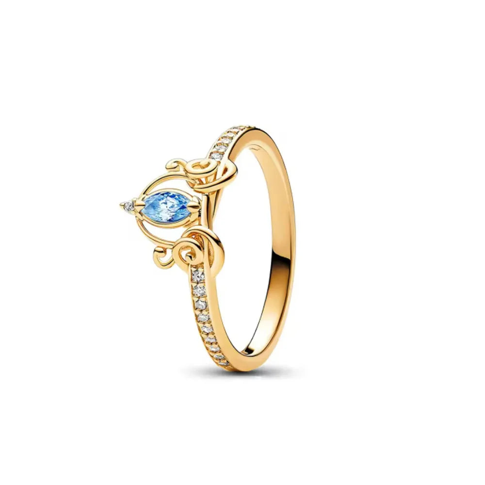 925 Sterling Silver Fashion Ring with Green Stone and Red Enamel Bow for Women Wedding Jewelry