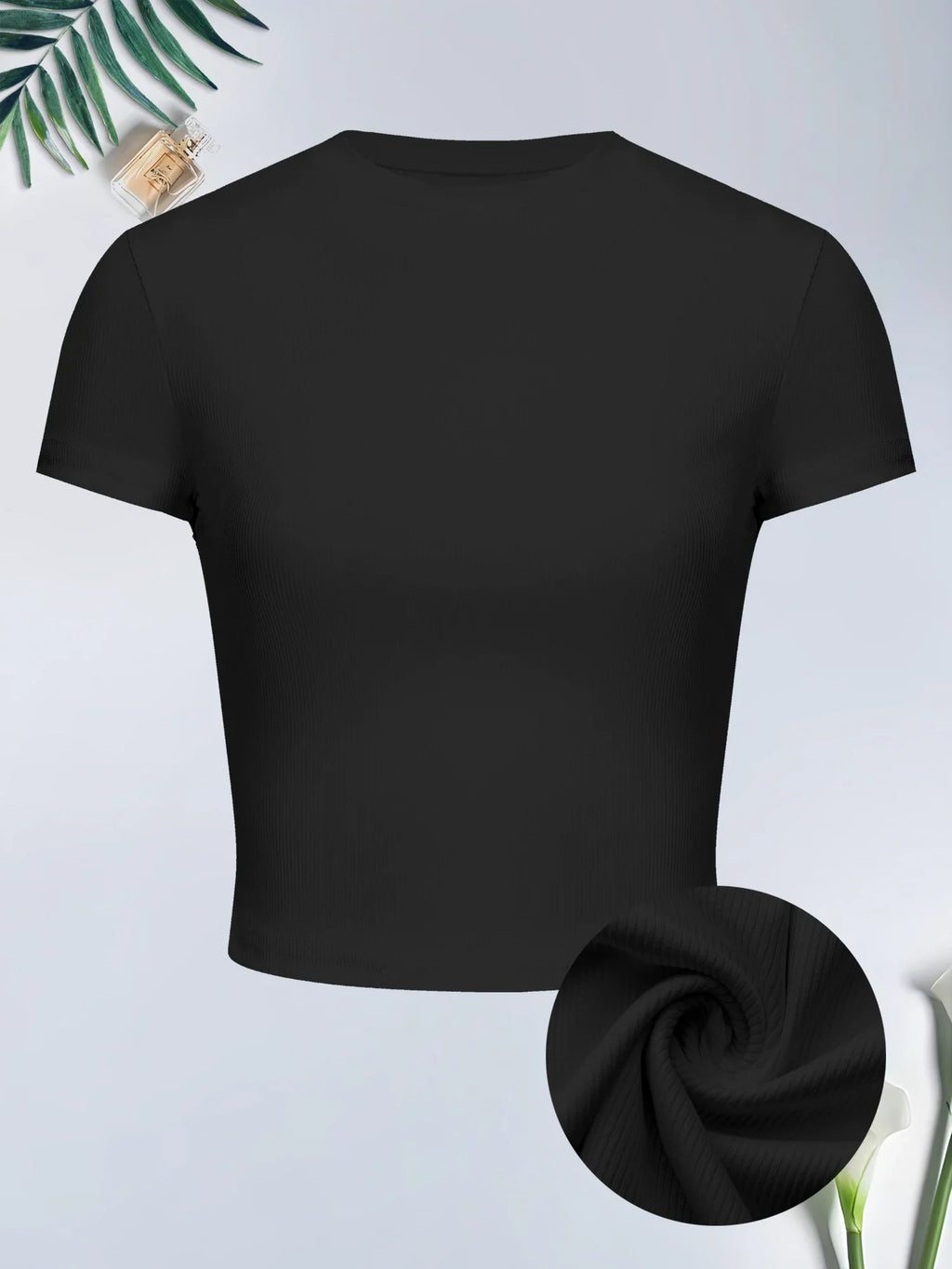 Casual White Short Sleeve T-Shirt for Women Slim Fit Summer Top