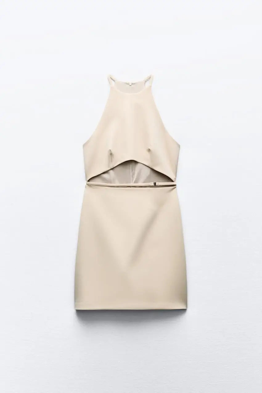 Backless Cutout Mini Dress For Women Sleeveless Style