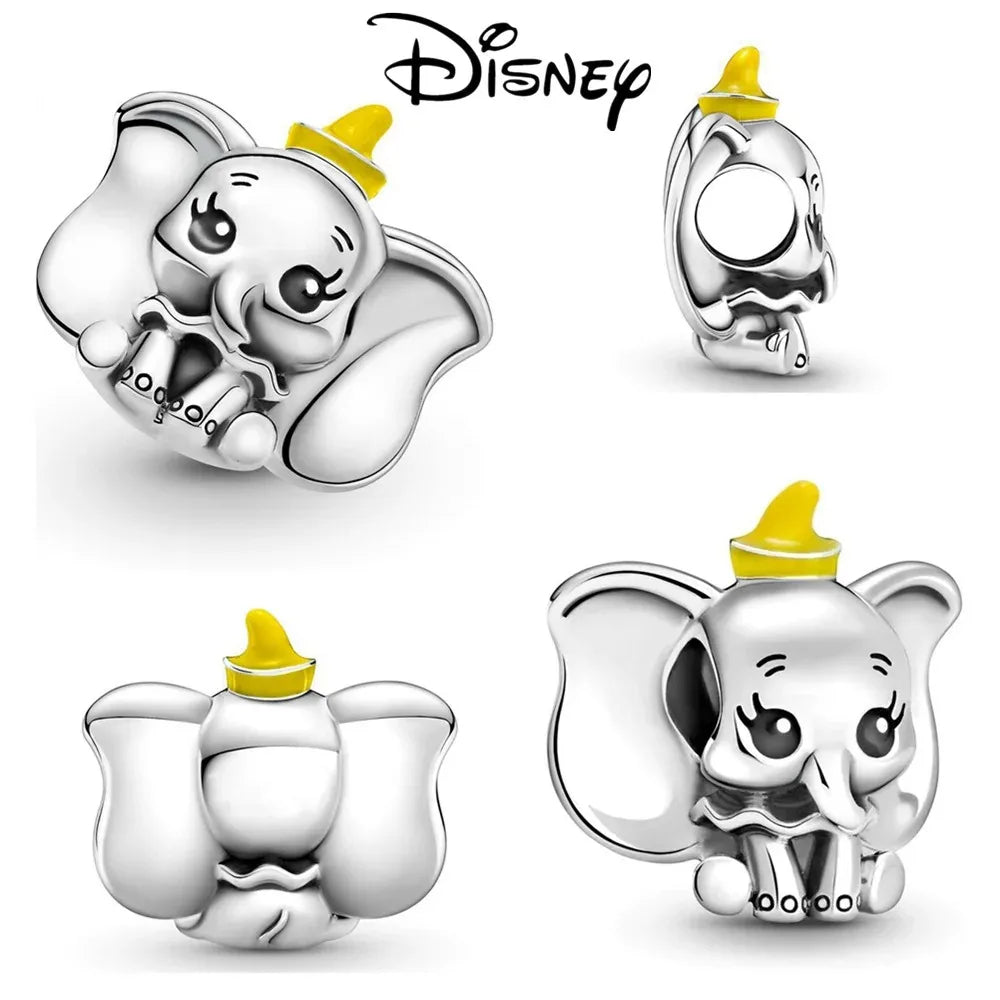 Disney Stitch Minnie Mouse Dangle Charms for Pandora Bracelets Silver Jewelry Making
