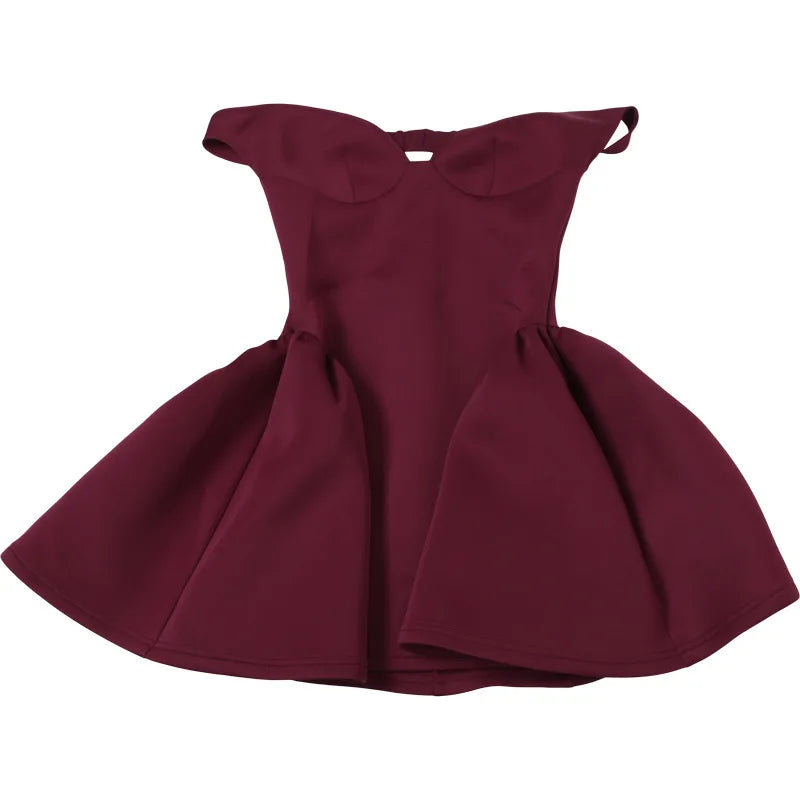 Strapless Backless Party Dress Mini A Line Bodycon Dress