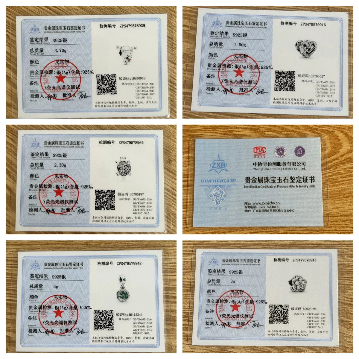 925 Sterling Silver Family Tree Heart Pendant Beads for DIY Bracelets