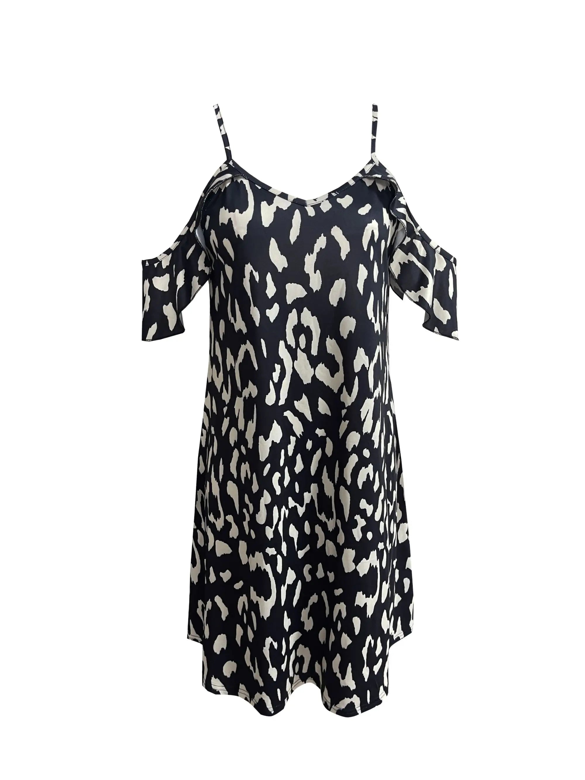 Chic Cold Shoulder Dress For Spring Vacation Women Style