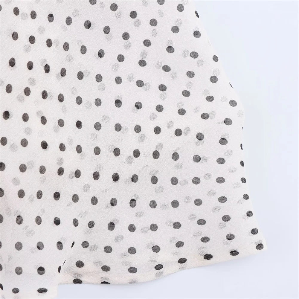 Polka Dot Halter Neck Dress For Women Summer Fashion