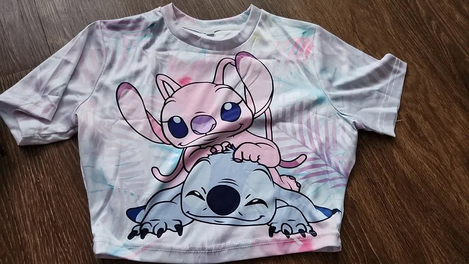 Girls Crop Top T Shirt for Women with Short Sleeves in Harajuku Streetwear Style Quick Dry Daily Tee