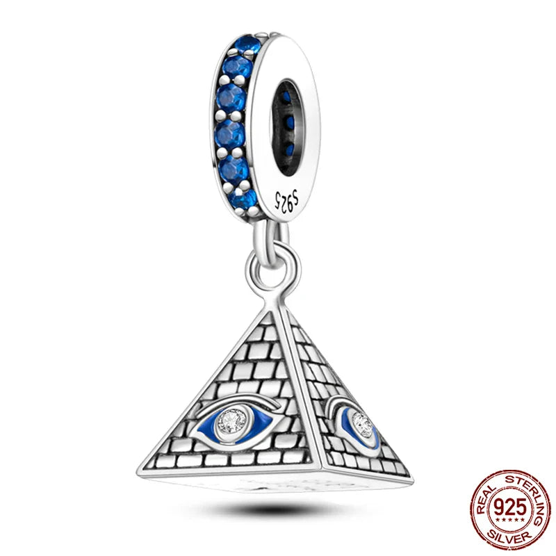 925 Silver Devil's Eye Charms Beads for Women DIY Jewelry Making