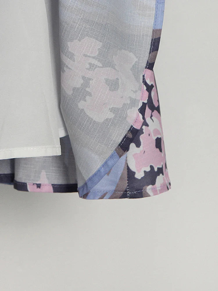 Printed Lantern Sleeve Dress For Women Summer Lightweight