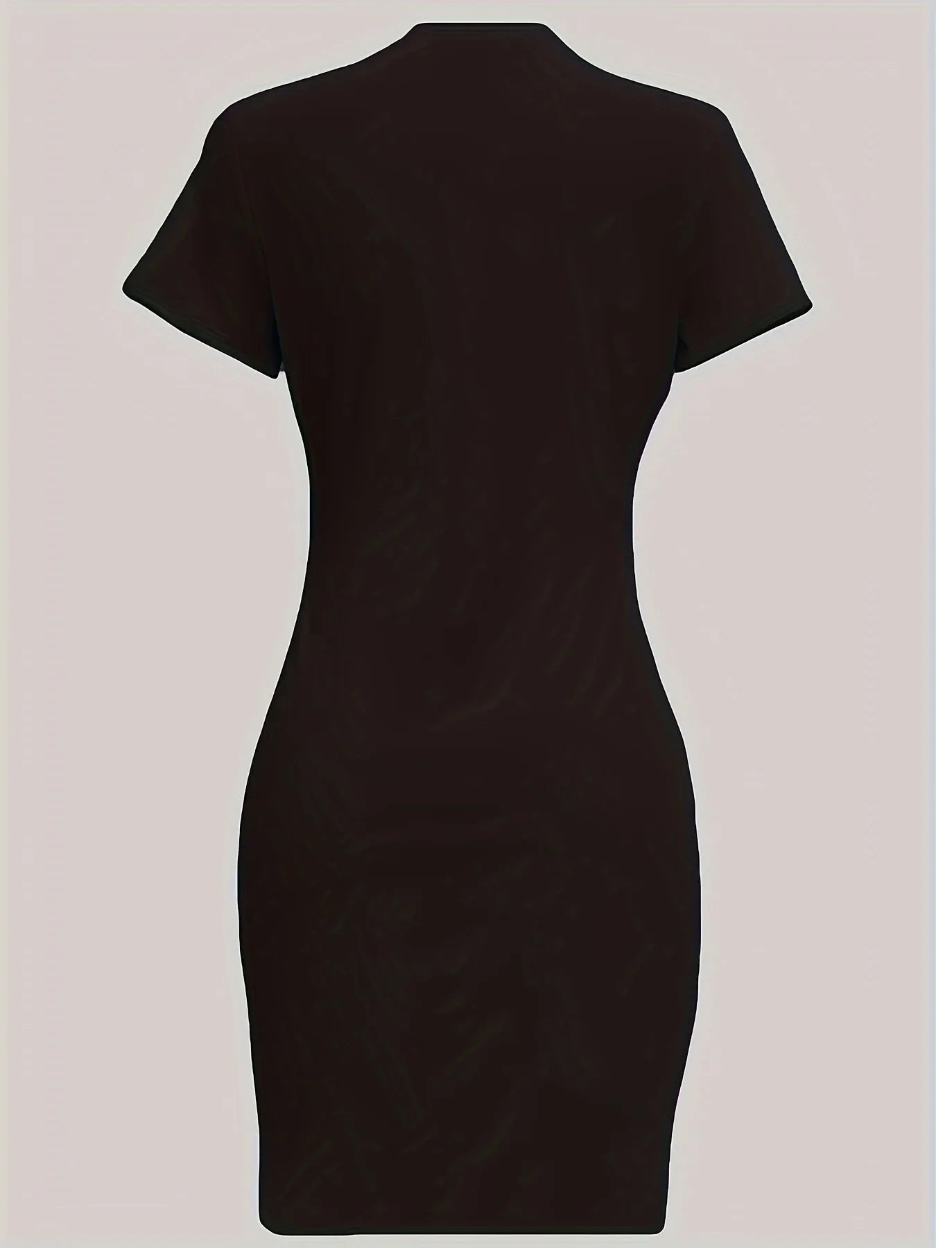 Women's Letter Print Mini Dress Short Sleeve Round Neck