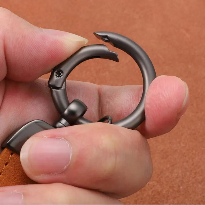 PU Leather Keychain Car Key Ring Holder for Men and Women - Stylish Key Strap Wallet Accessory in Multiple Colors