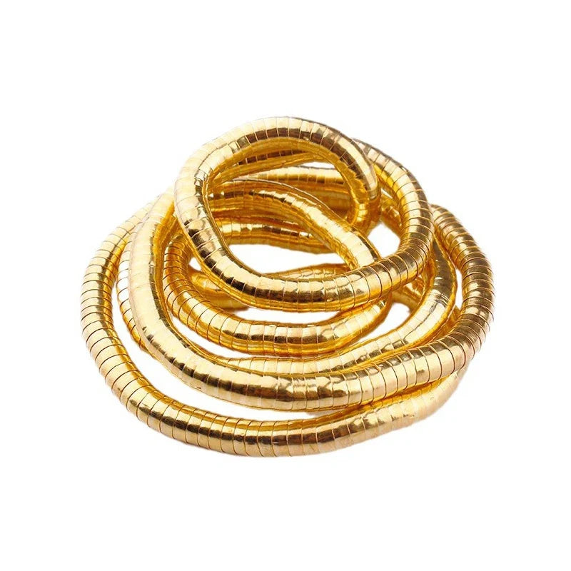 5mm 90cm Iron Flexible Twisted Snake Chain Necklace in 12 Vibrant Colors