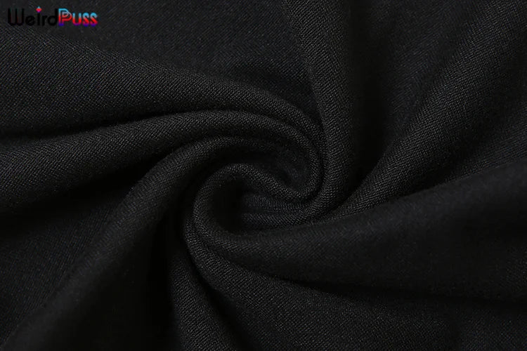 Weird Puss Tracksuit Women 2 Piece Set Casual Zip Thin Drawstring Crop Jacket and Leggings Matching Sporty Suit