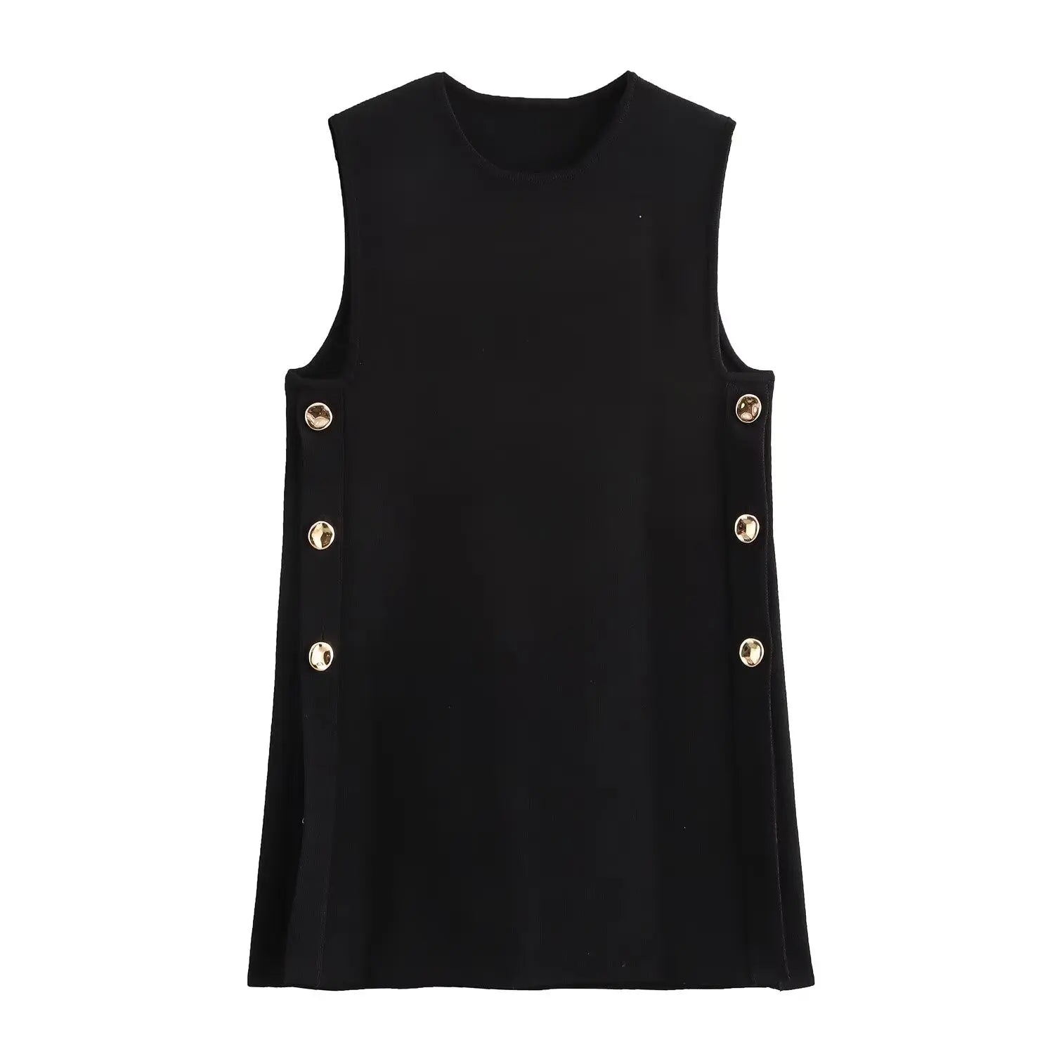 Elegant Sleeveless Dress and Vest Skirt Two-Piece Set with Stylish Long Pants for Modern Women