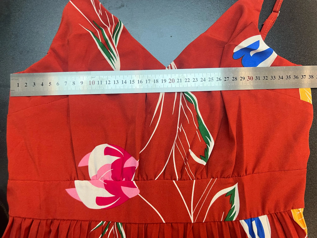 Floral Print Maxi Dress High Waist Spaghetti Strap Backless