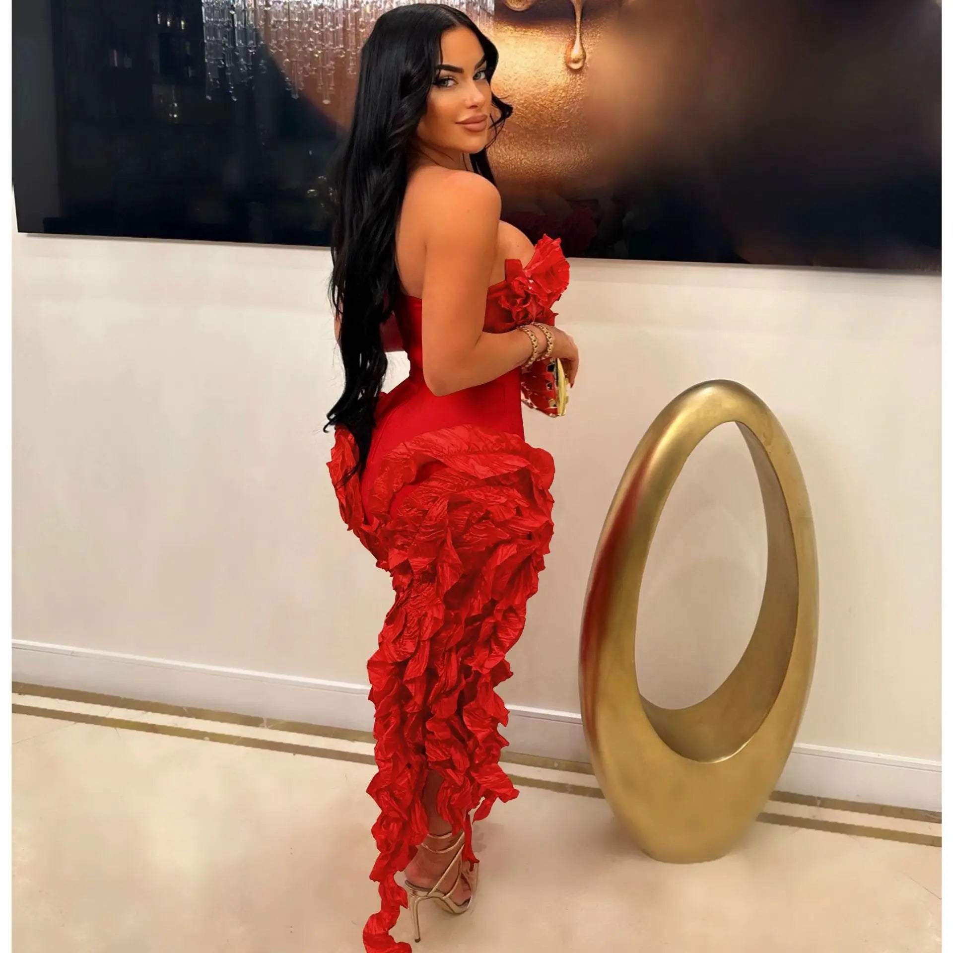 Backless V Neck Mini Dress For Women Summer Clubwear