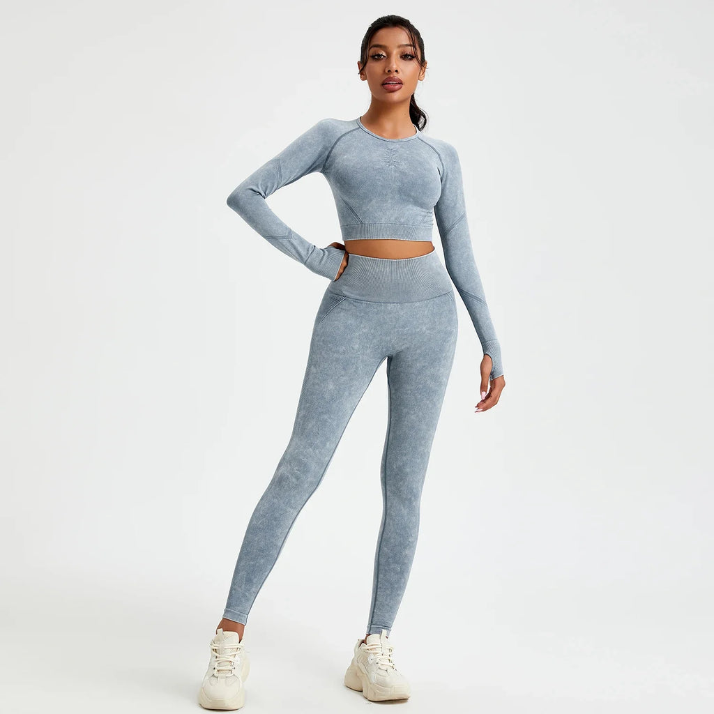 Autumn Activewear Set with Stretchy Sport Pants and Stylish Leggings for Exercise and Running