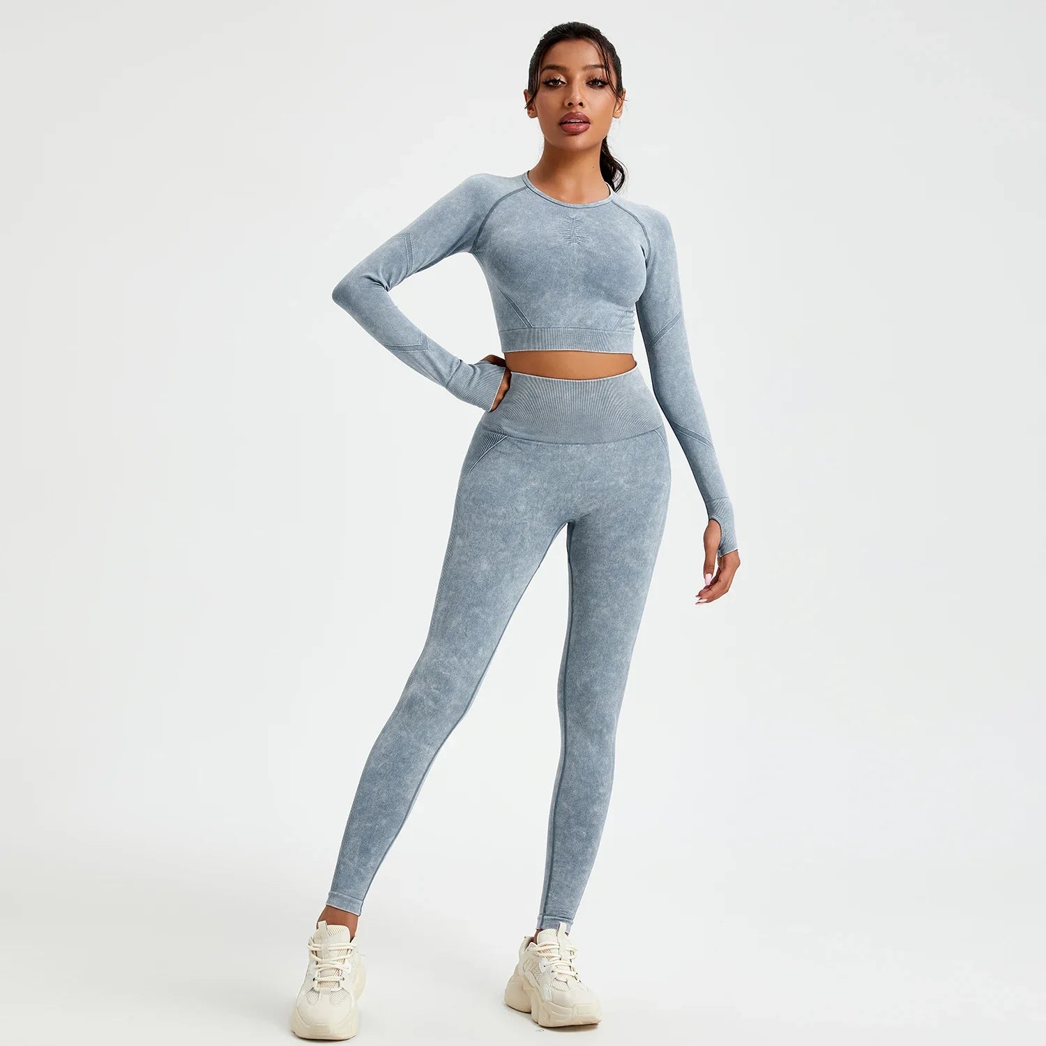 Autumn Activewear Set with Stretchy Sport Pants and Stylish Leggings for Exercise and Running
