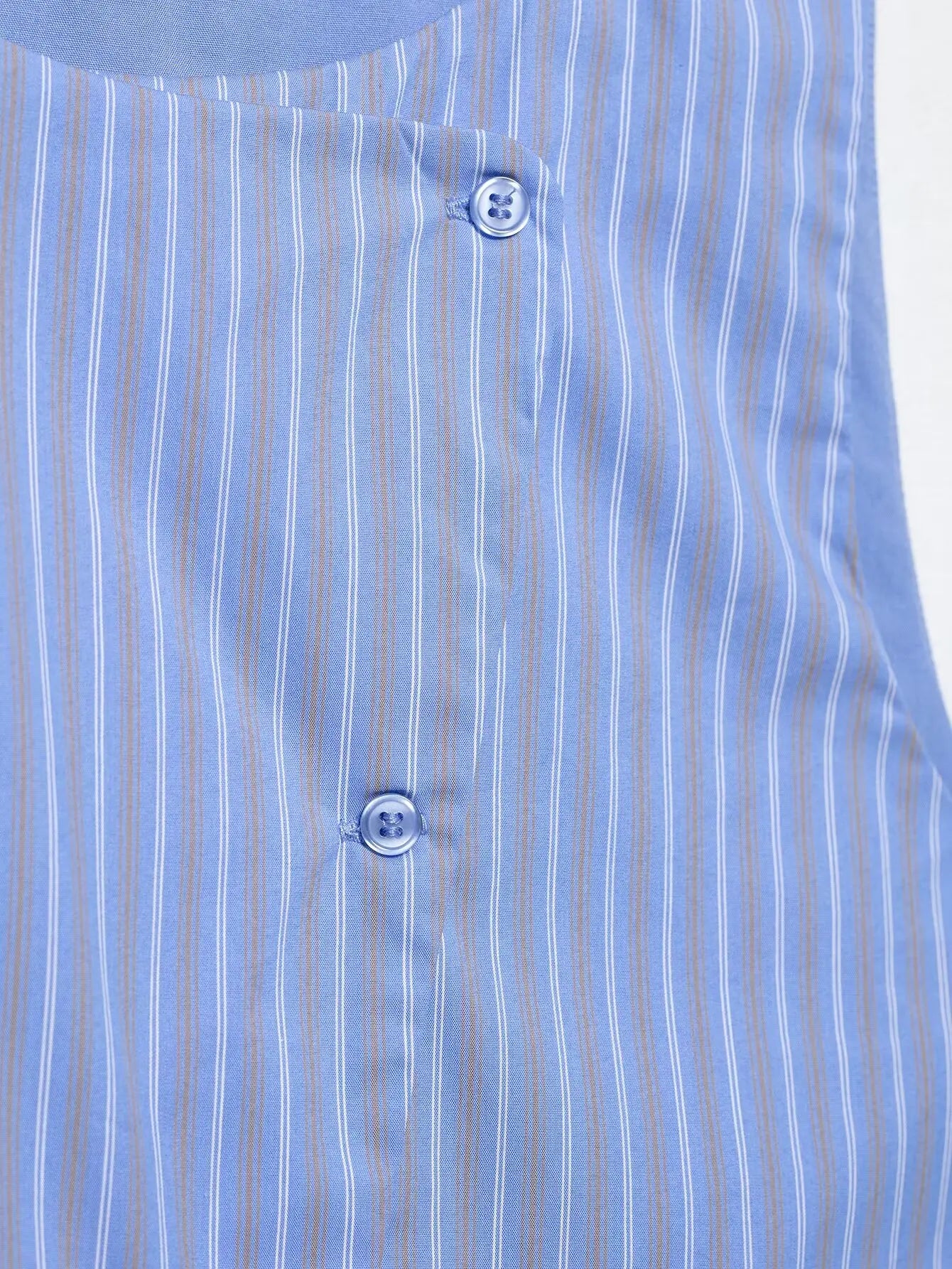 Women's Sleeveless Striped Print Button-Up Vest Blouse Chic Business Crop Top for Office and Casual Wear