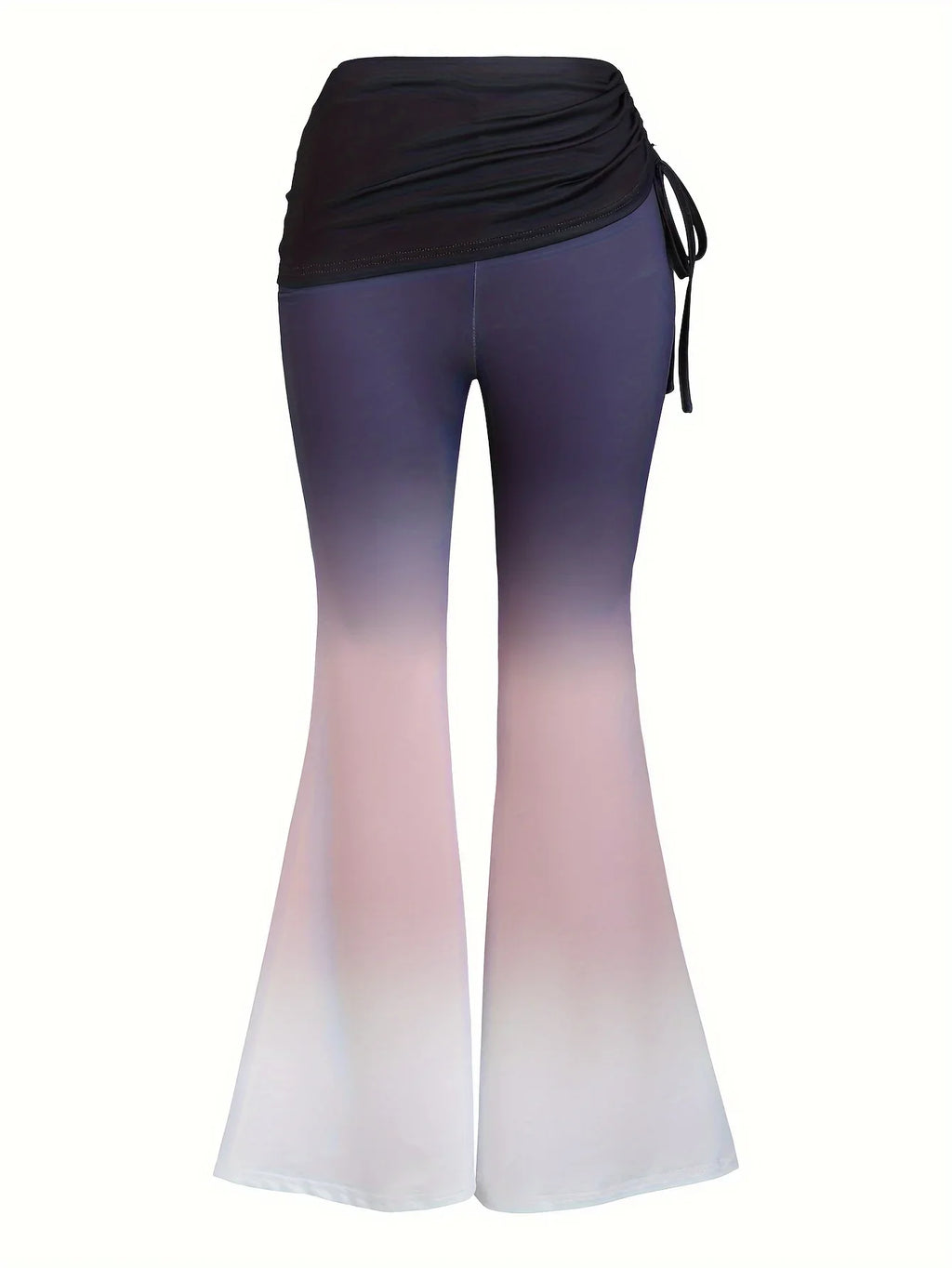 Butterfly Lace Cross Vest and Drawstring Wide-Leg Trousers Two-Piece Suit for Women