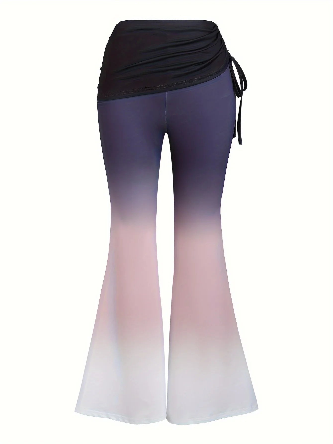 Butterfly Lace Cross Vest and Drawstring Wide-Leg Trousers Two-Piece Suit