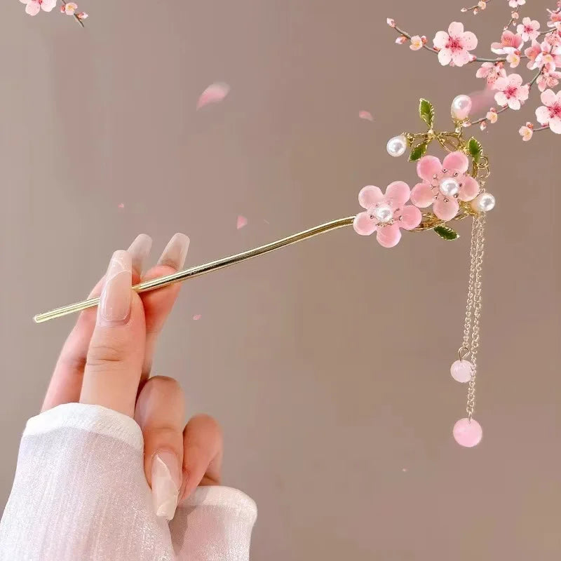 Romantic Chinese Style Hairpin Jewelry Accessory for Women and Girls Daily Wear