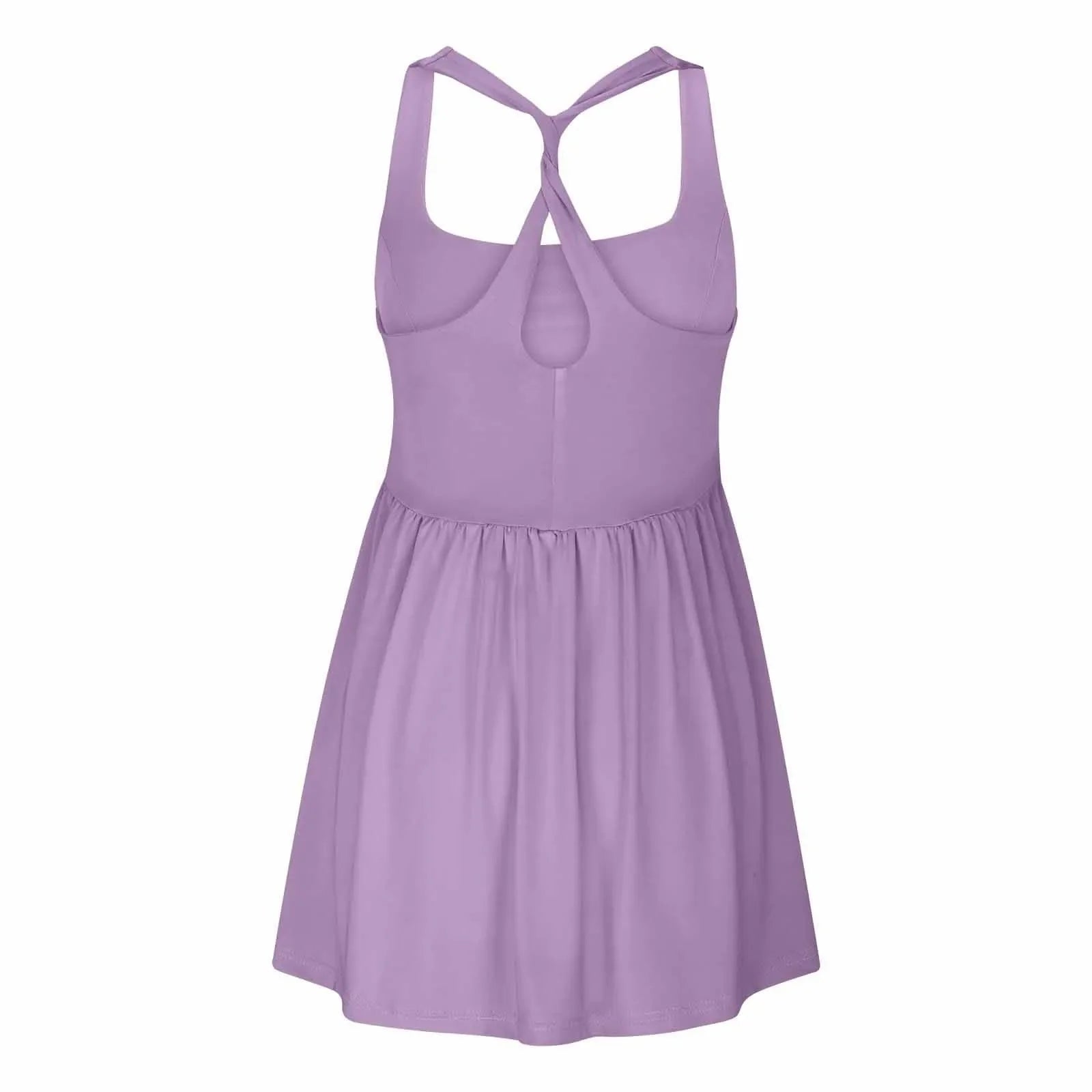 Womens Sleeveless Workout Romper With Built In Shorts