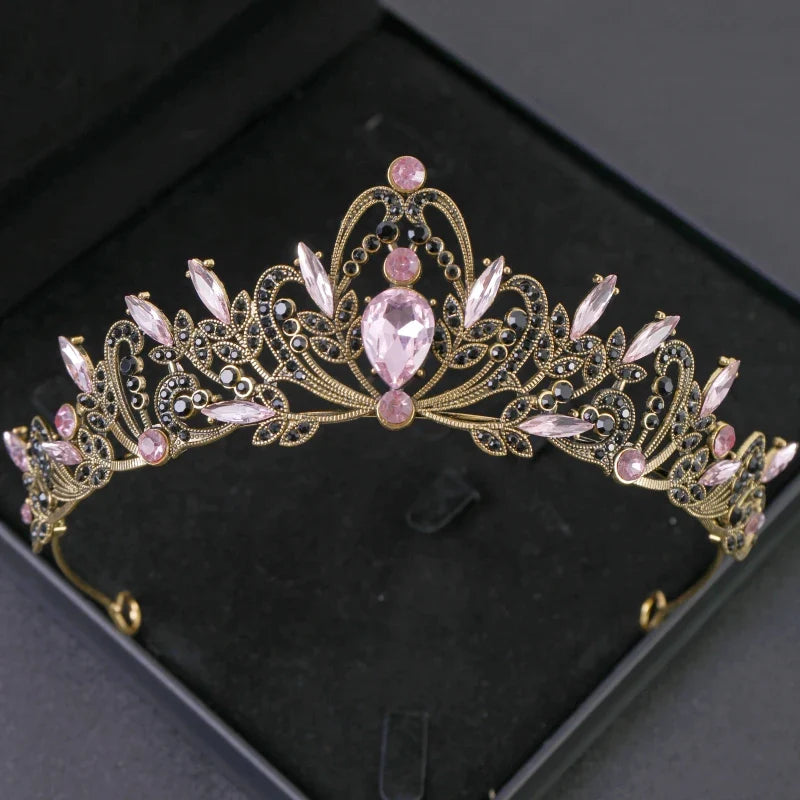 Purple Bridal Crown Tiara for Women Grand Party and Birthday Celebrations