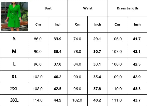 Elegant Blazer Dress For Women Notched Collar Full Sleeve