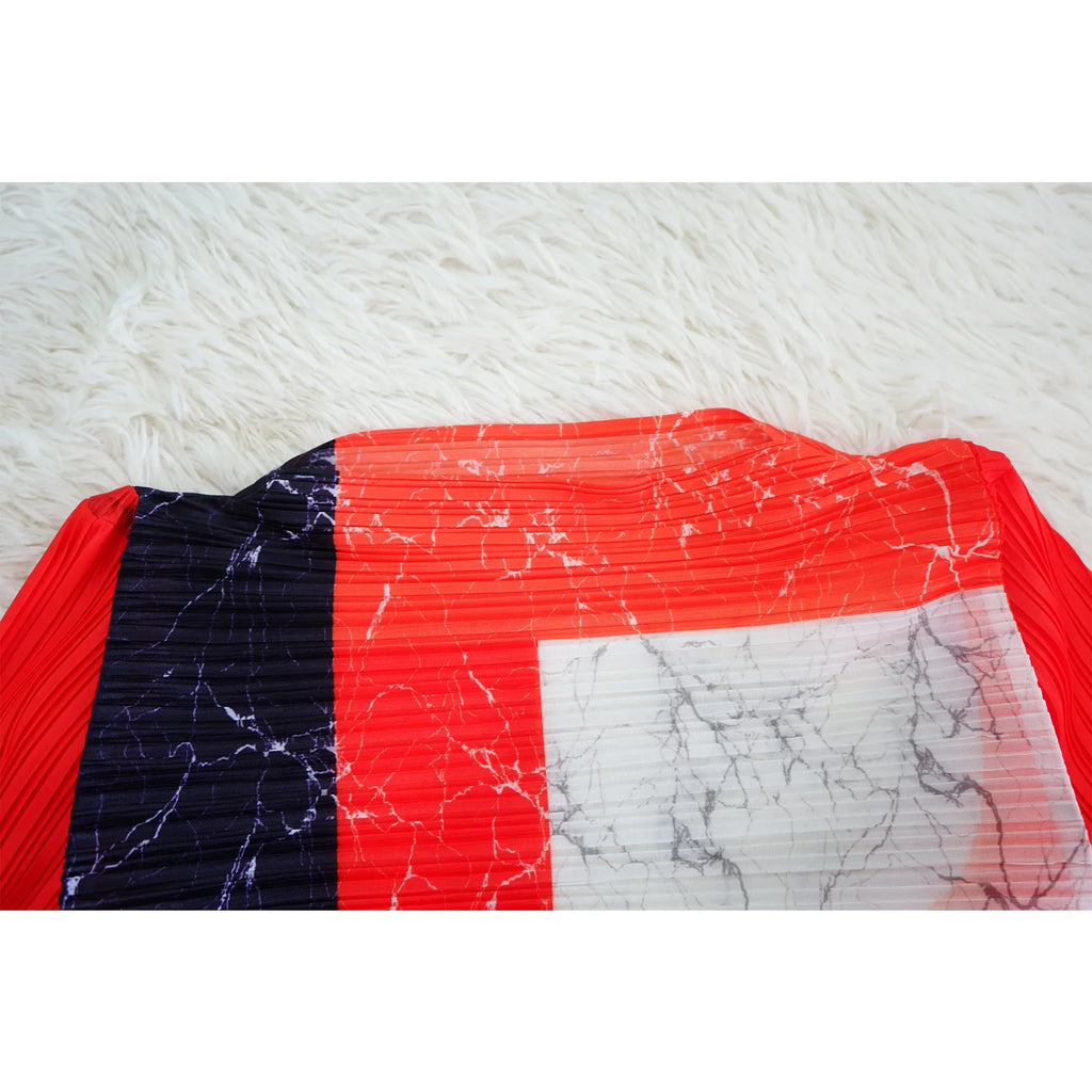 Leaf Print Pleated Boho Maxi Dress for Women Casual Beach