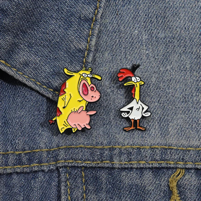 Cartoon Character Enamel Pins Set Cute Anime Brooches Fashion Accessories