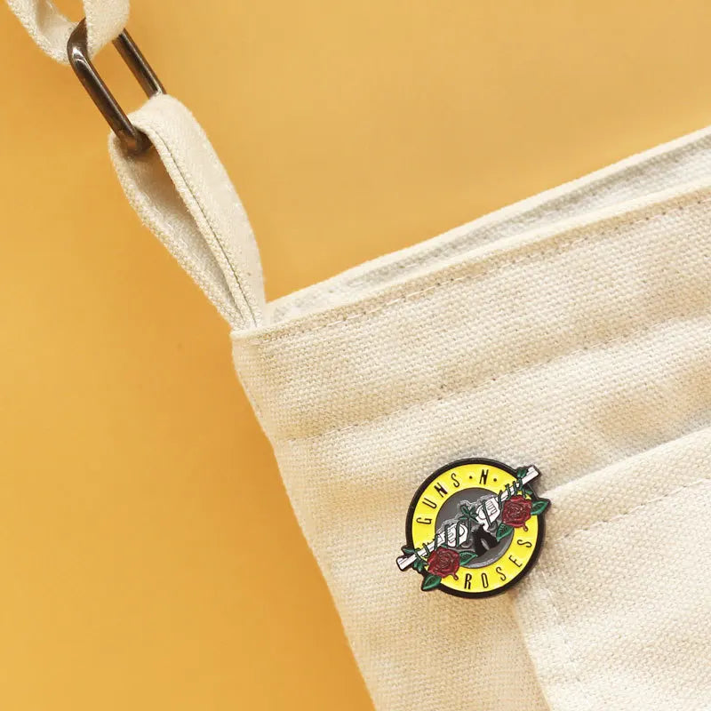 Guns N Roses Badge Cartoon Character Brooch Music Jewelry for Clothing and Bags