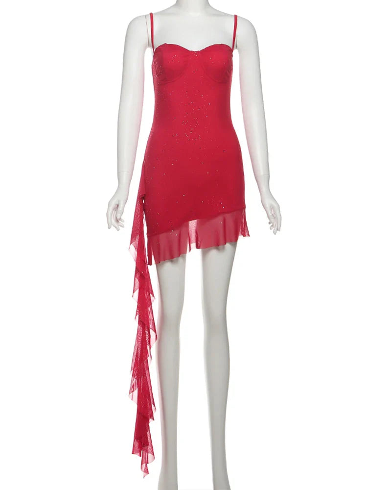 Sequin Bodycon Dress With Tassel Detailing For Beach