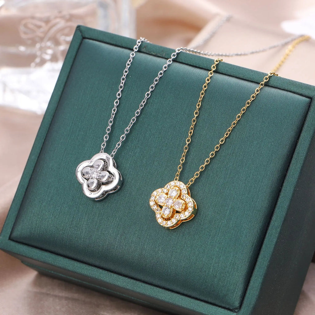 Stainless Steel Heart Necklace for Women Simple Pendant Jewelry Gift