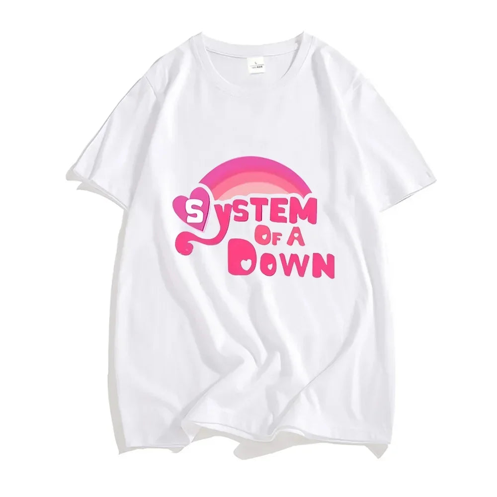 System Of A Down Vintage Retro Graphic T Shirts for Men and Women Short Sleeve Streetwear