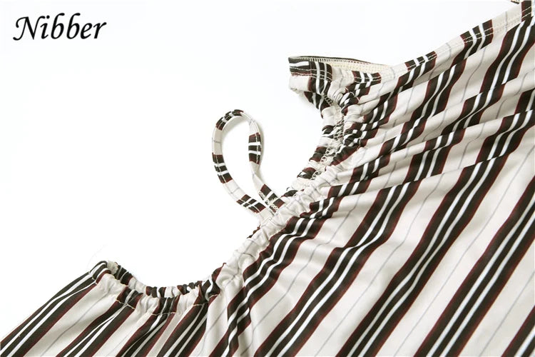 Sexy Hollow Ruched Jumpsuit for Women Irregular Hipster Stripe Print Full Sleeve Midnight Fit Workout Overalls