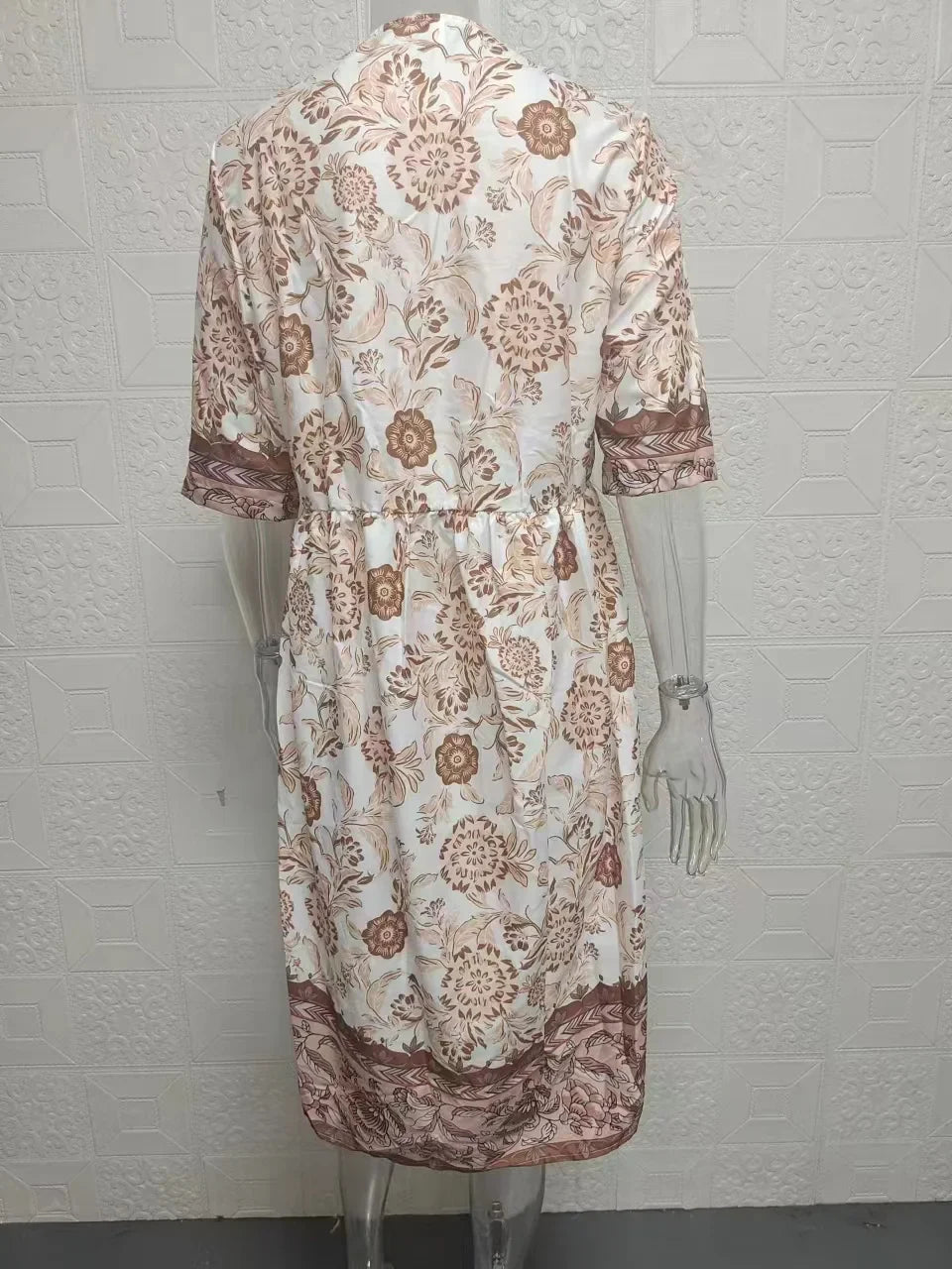 Loose Floral Print Elegant V Neck Dress For Women Everyday