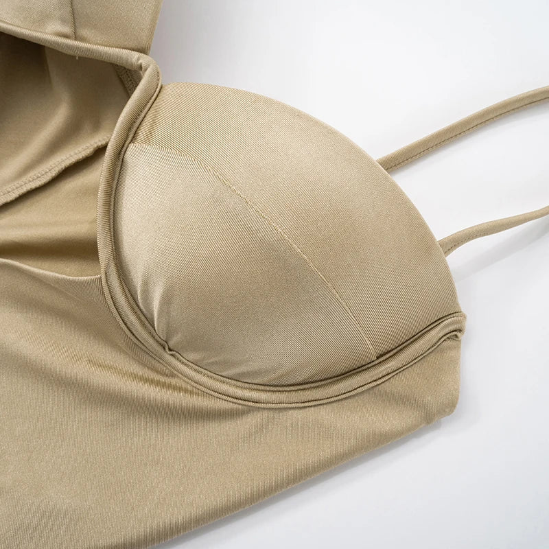 V-Neck Strapless Hollow Out One-Piece Jumpsuit Tight Fit Sporty Fitness Bodysuit for Buttock and Abdomen Lifting