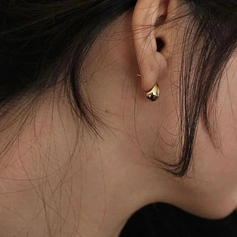 925 Sterling Silver Water Drop Earrings for Women Minimalist Versatile Office Jewelry Gift