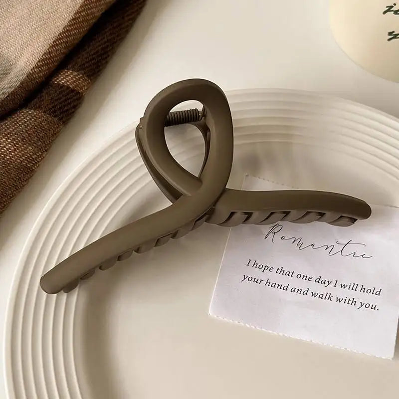 Solid Color Acrylic Wave Hair Claws for Women Versatile Shark Clip Hair Accessories