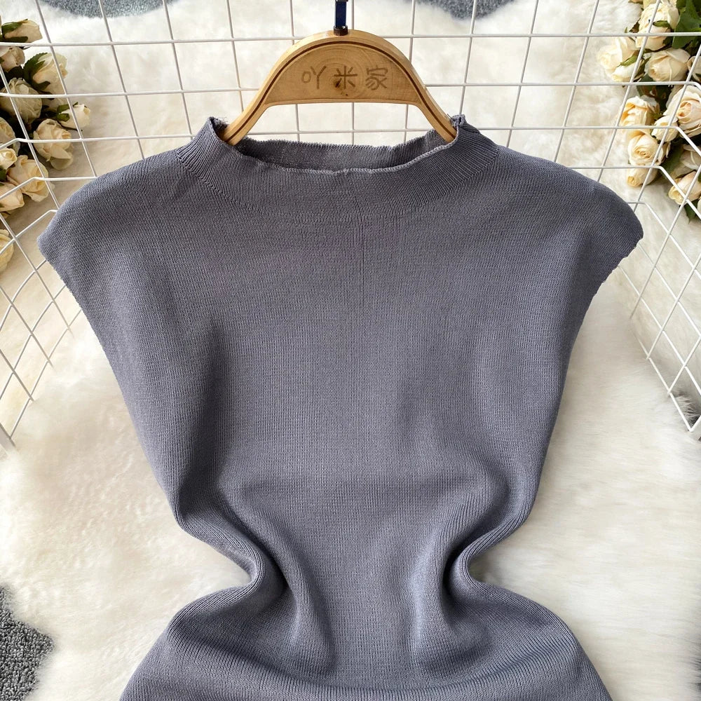 Pink Backless Summer Knit Bodycon Beach Dress for Women