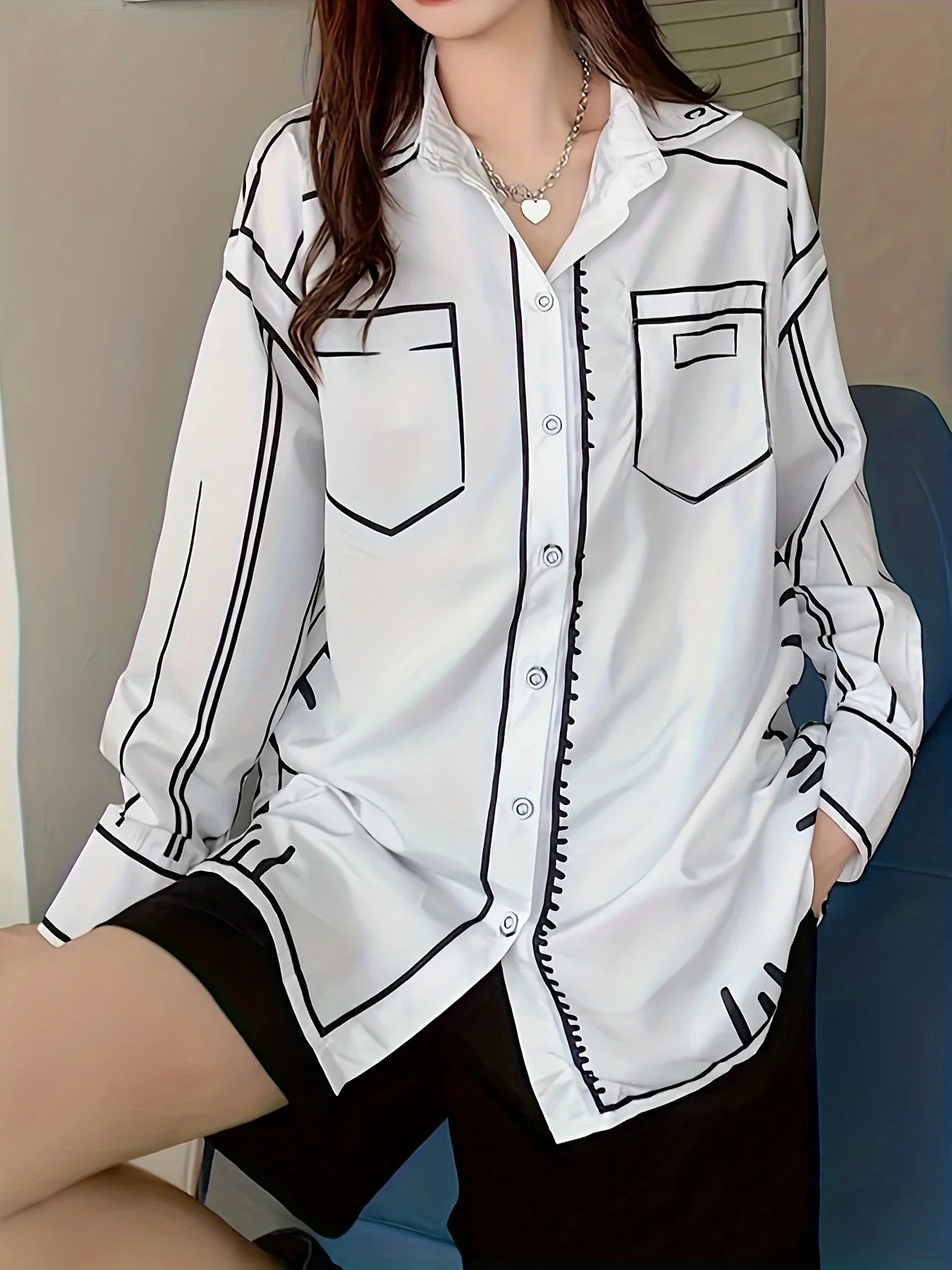 Y2K Style Casual Long Sleeve Women Blouse Vintage Inspired Trendy Ladies Shirt Top Blusas Mujer